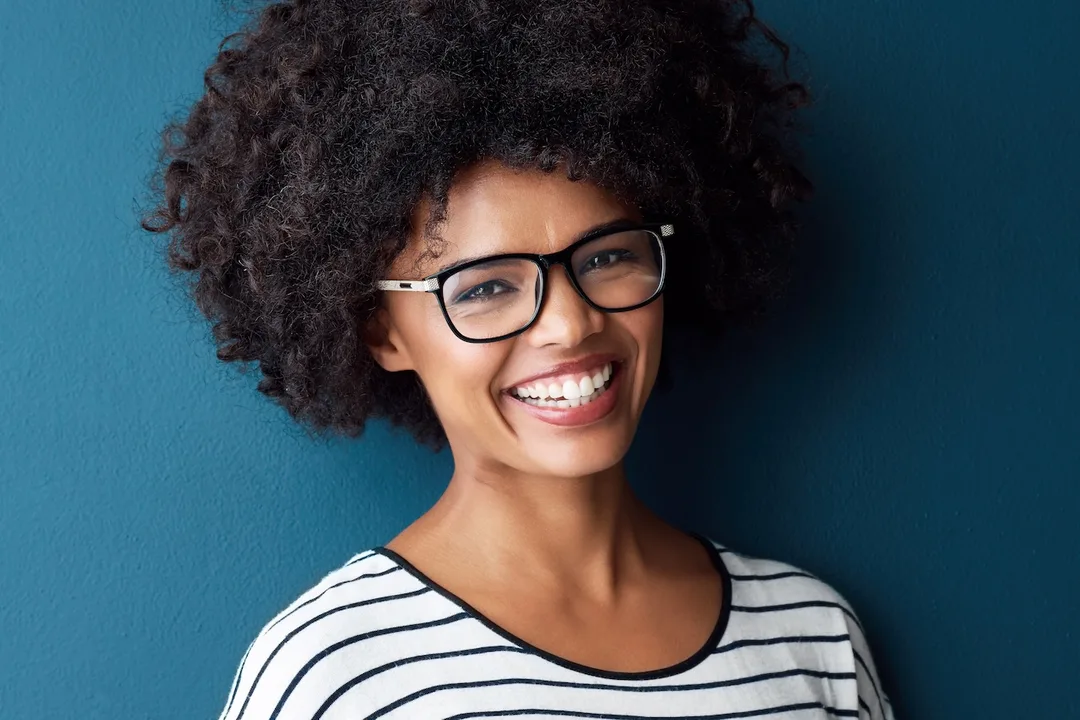 A close-up of a bright, white smile after a professional teeth whitening treatment